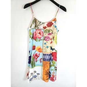 Alice Olivia Slip Dress Ira Floral Mini Size 4 Patchwork Feminine Romantic Girly